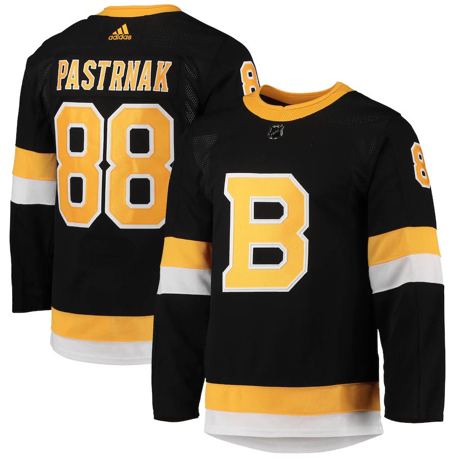 Men Boston Bruins #88 David Pastrnak adidas Black Alternate Primegreen Authentic Pro Player NHL Jersey